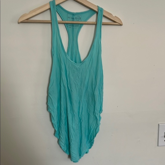 Turquoise Racerback Tank Top - Picture 1 of 4